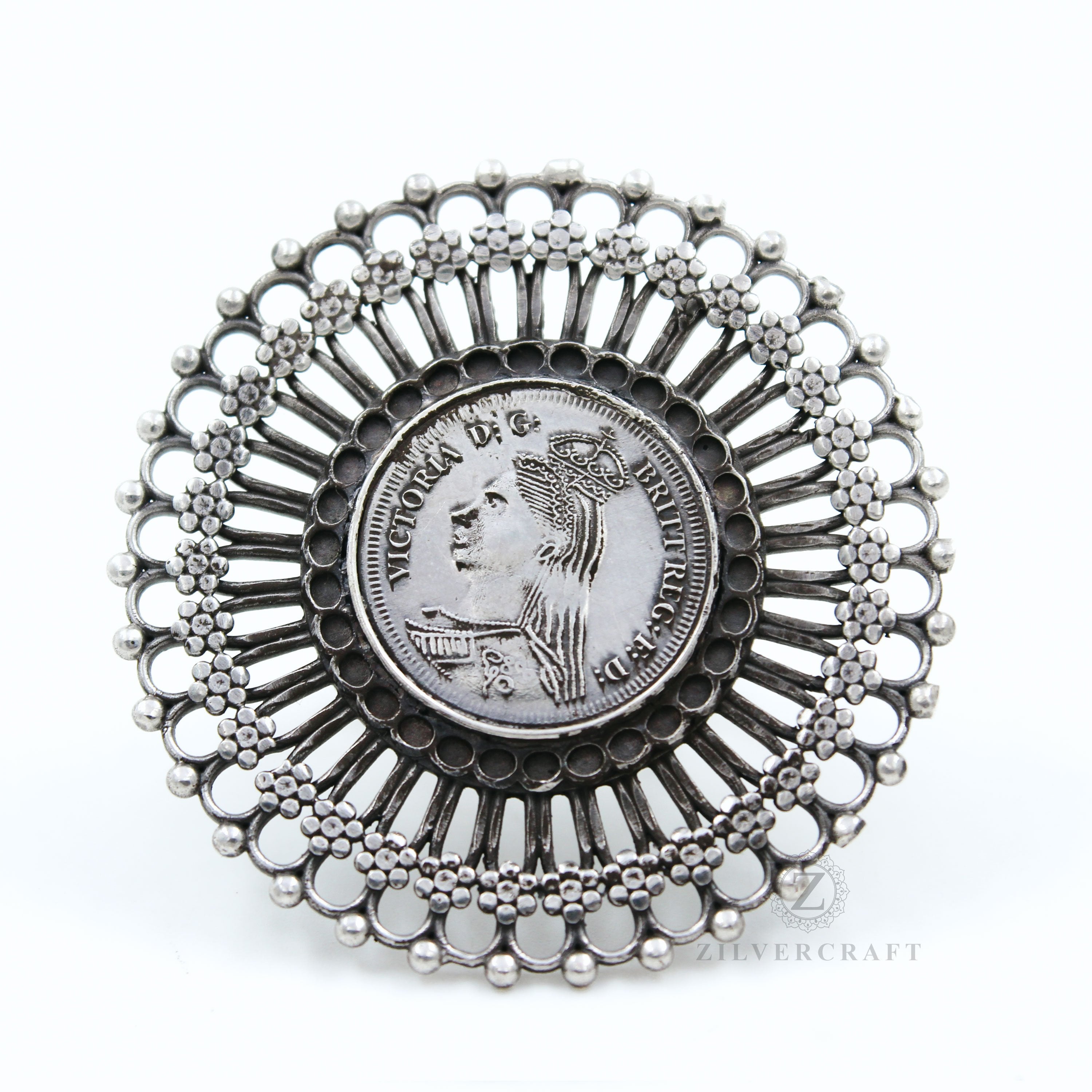 Victoria Coin Ring | Buy Silver Victoria Coin Ring Jewellery Online